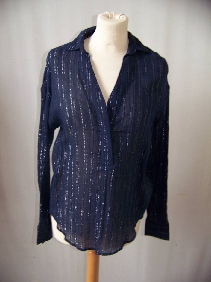 M&s Marks & Spencer Shirt Blouse Multi Size: 6