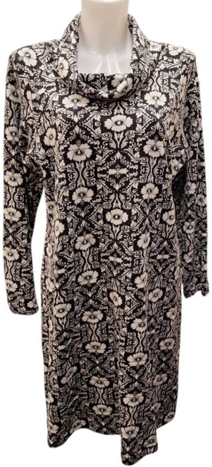 Bnwt Adini Long Sleeve Dress Black & White Size: M
