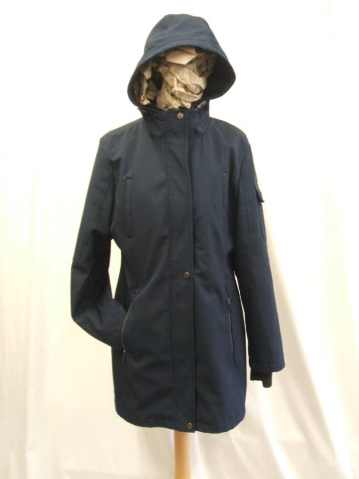 French Connection Padded Fleece Lined Short Coat Navy Blue Size: L