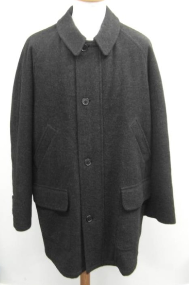 M&s Marks & Spencer Wool Coat Black Size: L