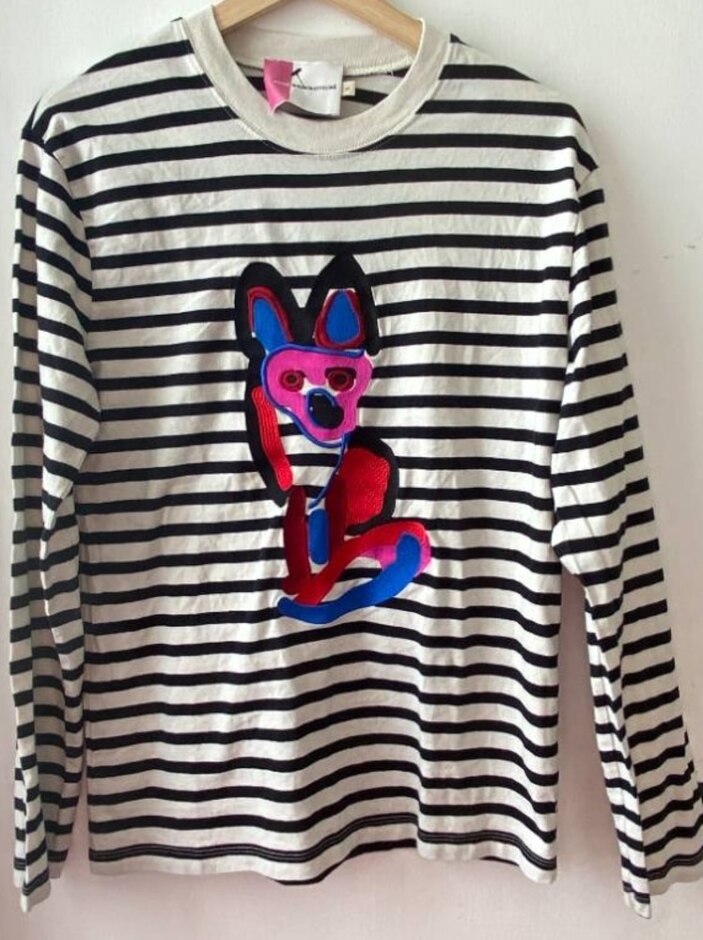 Acide Maison Kitsune Long Sleeve Stripy T Shirt Black/white/etc Size: S