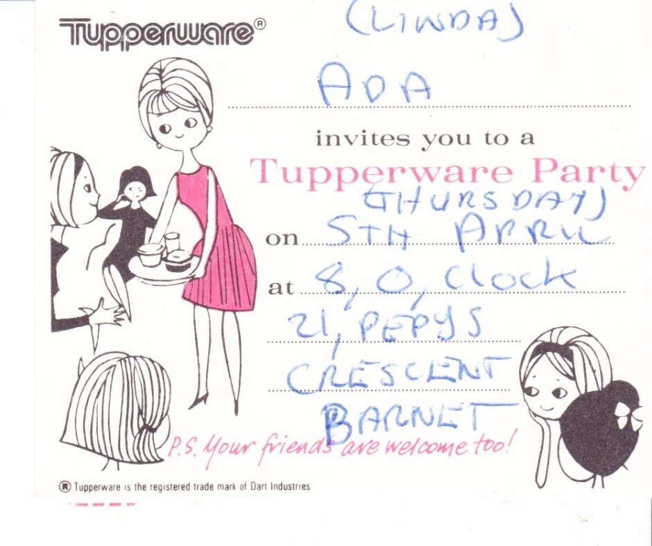 Original Tupperware Part Invitation
