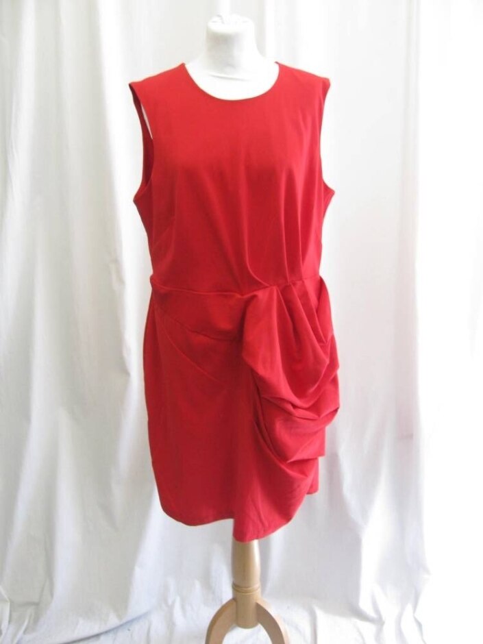 Asos Party Dress Red Size: 18