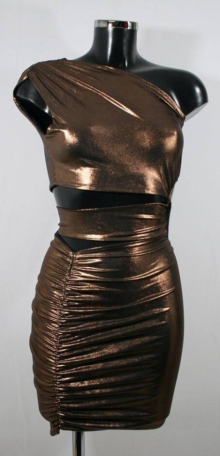 Bnwt Ego Cut-out Body Con Dress Bronze Size: 8