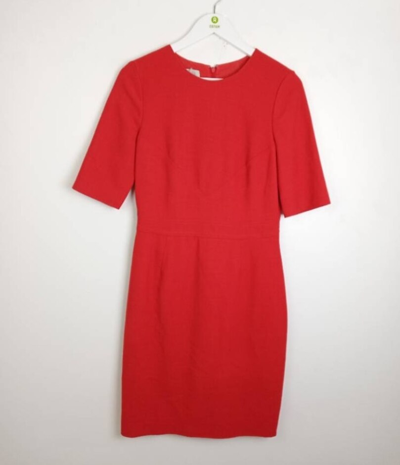 Hobbs 3/4 Sleeve Dress Red Size: 10
