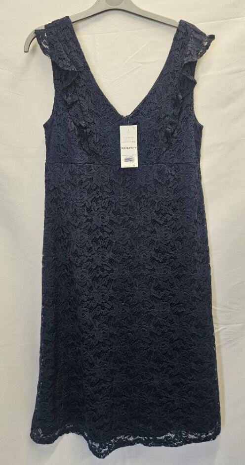 Dorothy Perkins Lace Maternity Dress Navy Size: 10