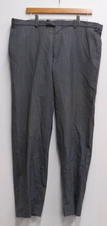 M&s Collection Tailored Pin Stripe Trousers Grey  Size: 38