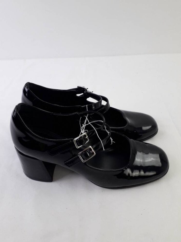 Dream Pairs Women's Block Heel Double Strap Pumps Black Size: Uk 7