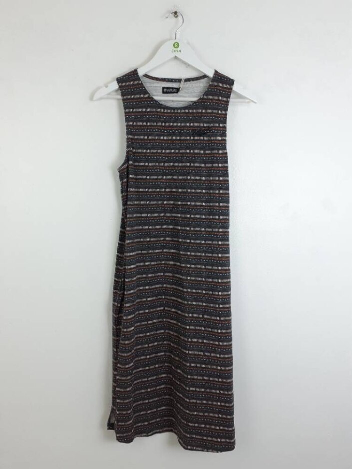 Saltrock Tribal Stripe Dress Dark Grey Size: S