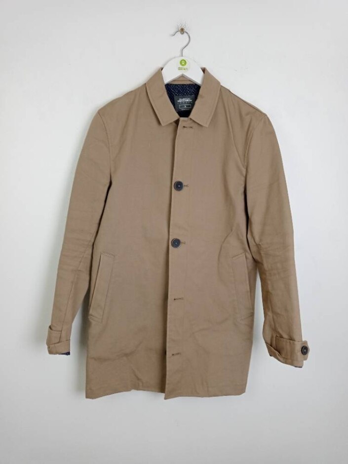 Burton  Cotton Tailored Trench Coat Beige  Size: S
