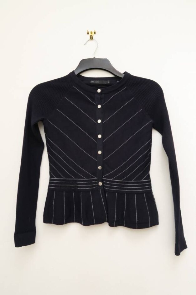 Karen Millen Snap Button Cardigan Black Size: 10