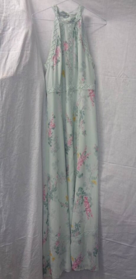 Ted Baker Floral Occasion Dress Light Blue Size: 8