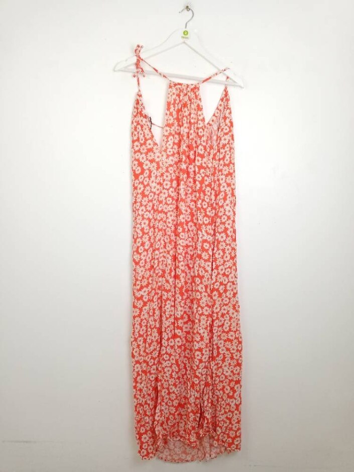 Fresha London Maxi Floral Dress  Red Floral  Size: S