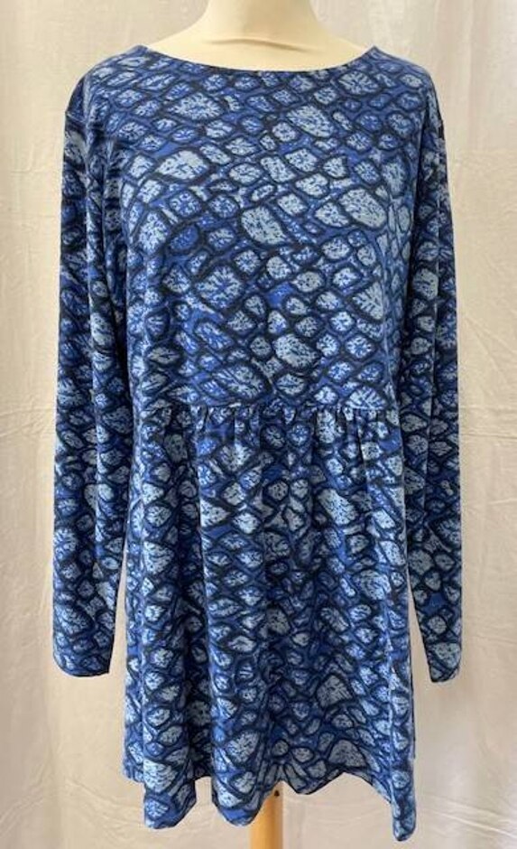 Adini 'zosia' Tunic Dress Blue Patterned Size: Xl