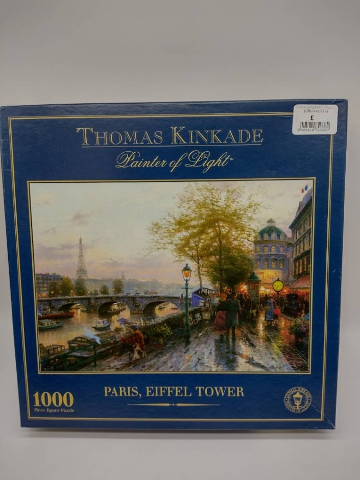 Jigsaw Puzzle 1000 Pieces - Gibsons Thomas Kinkade - Paris Eiffel Tower - Size 69 X 49cm