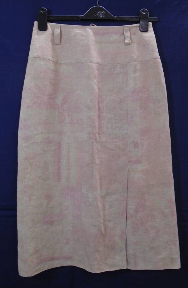 Gardeur Straight Skirt Pale Abstract Size: 10