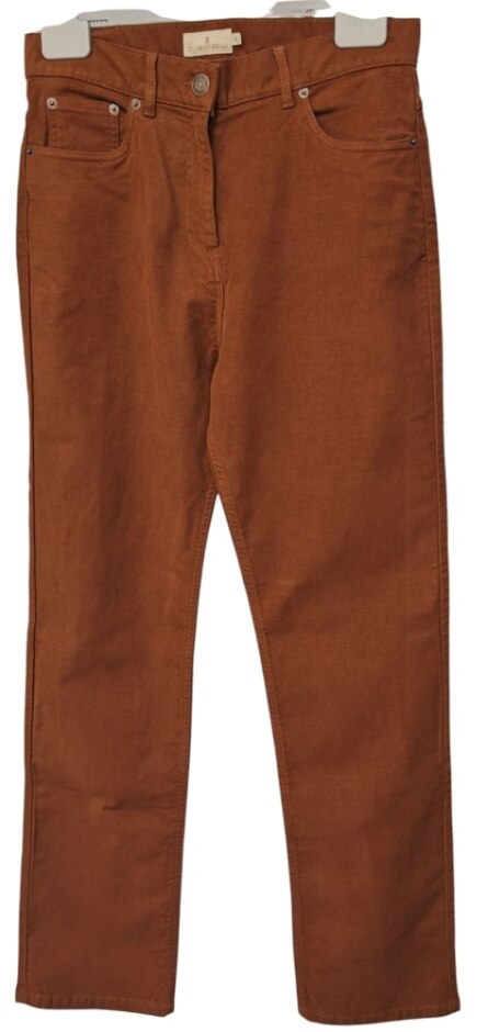 House Of Bruar Bnwt Moleskin Straight-leg Jeans Red-brown Size: 10
