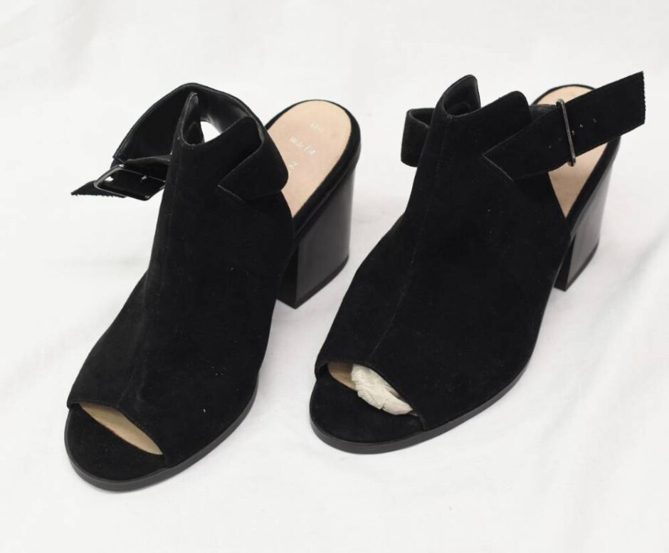 New Look - Black 10cm Heels / Part Wedges. Size 8
