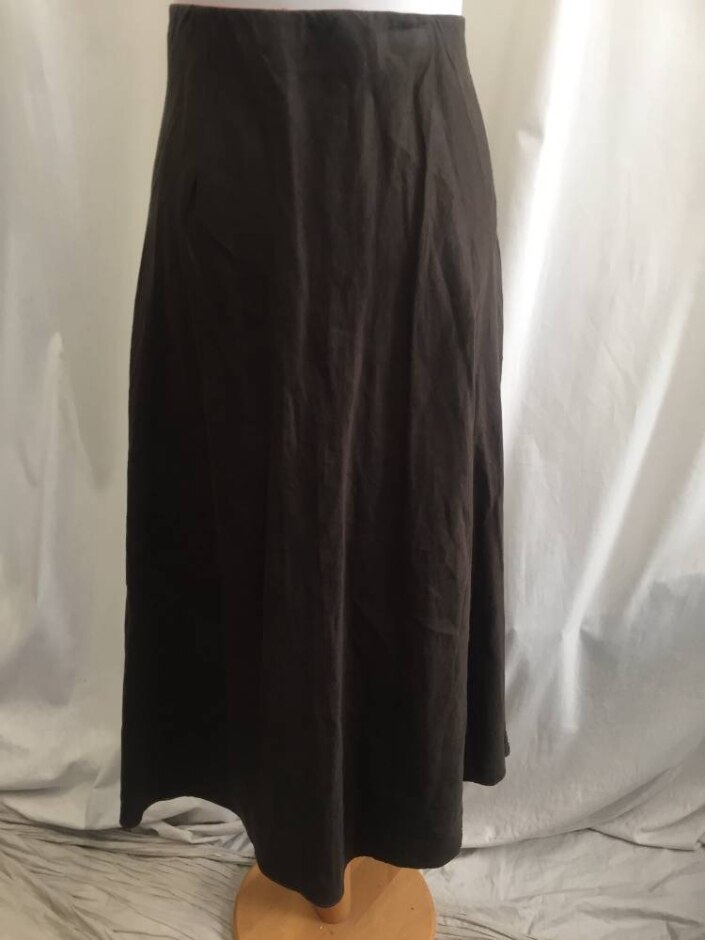 Jigsaw Linen Skirt Chocolate Size: 16