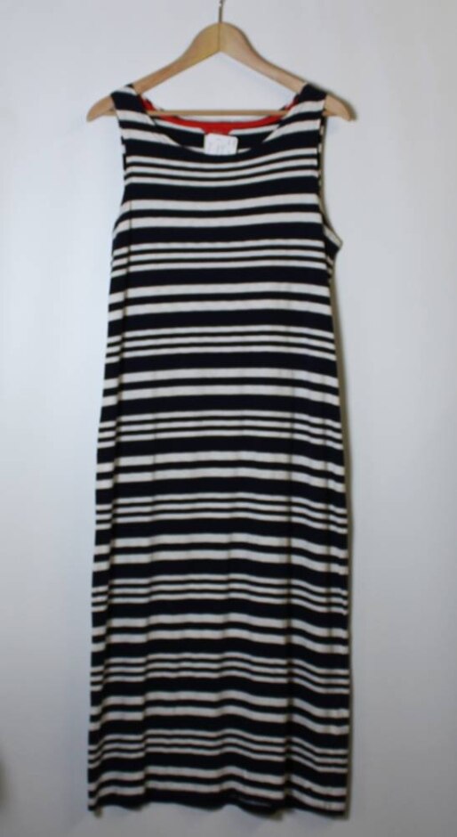 Joules Striped Dress Navy Size: 14