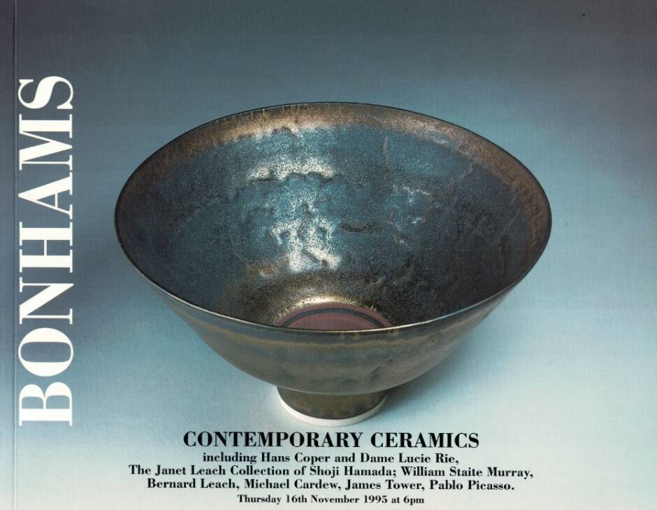 Contemporary Ceramics Including Hans Coper, Dame Lucie Rie Etc (bonhams November 1995)