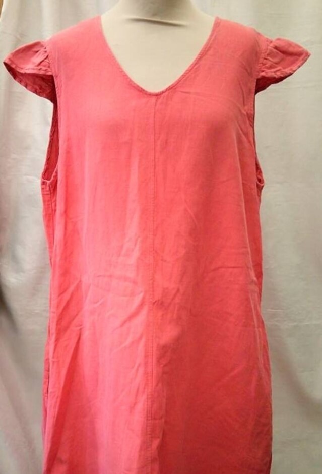 Natural Etnic B & K Dress Coral Size: M