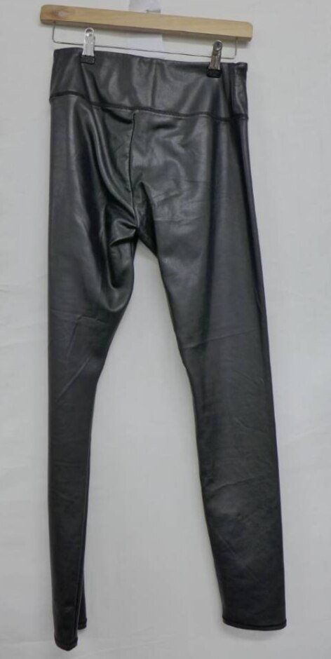 Hollister Pleather High Rise Trousers Jet Black Size: S