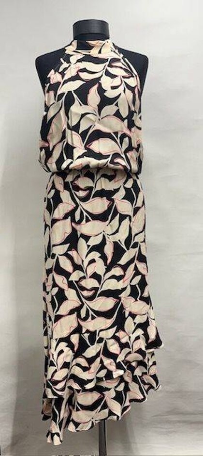 Tu Sleeveless Maxi Dress Black/multi Size: 16