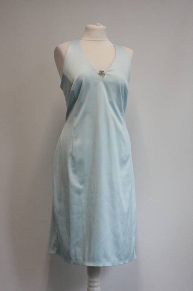 Spirit Occasion Halter-neck Slip Dres Paled Turquoise Size: 16