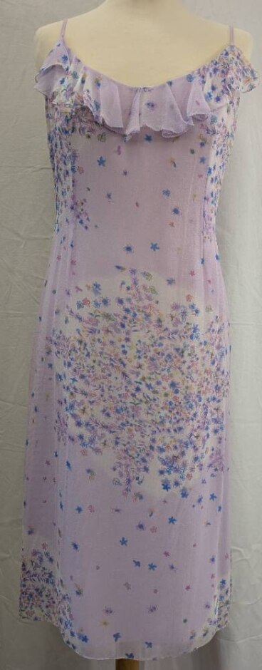 Whistles Two Piece Dress And Jacket Lilac Patterned Size: 10