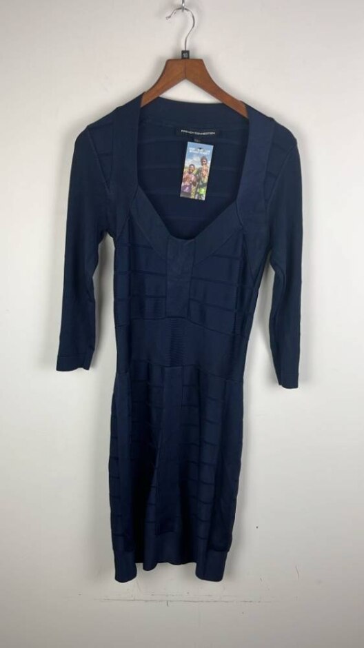French Connection Bodycon Dress Navy Size: 10