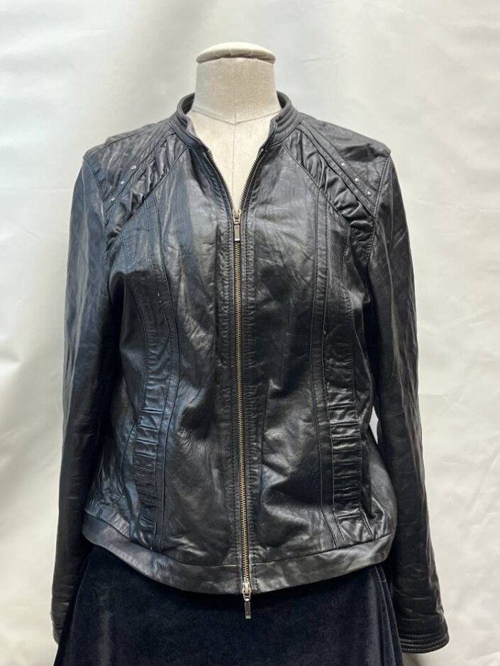 Molltan Sweden Man Leather Jacket Black Size: Xl