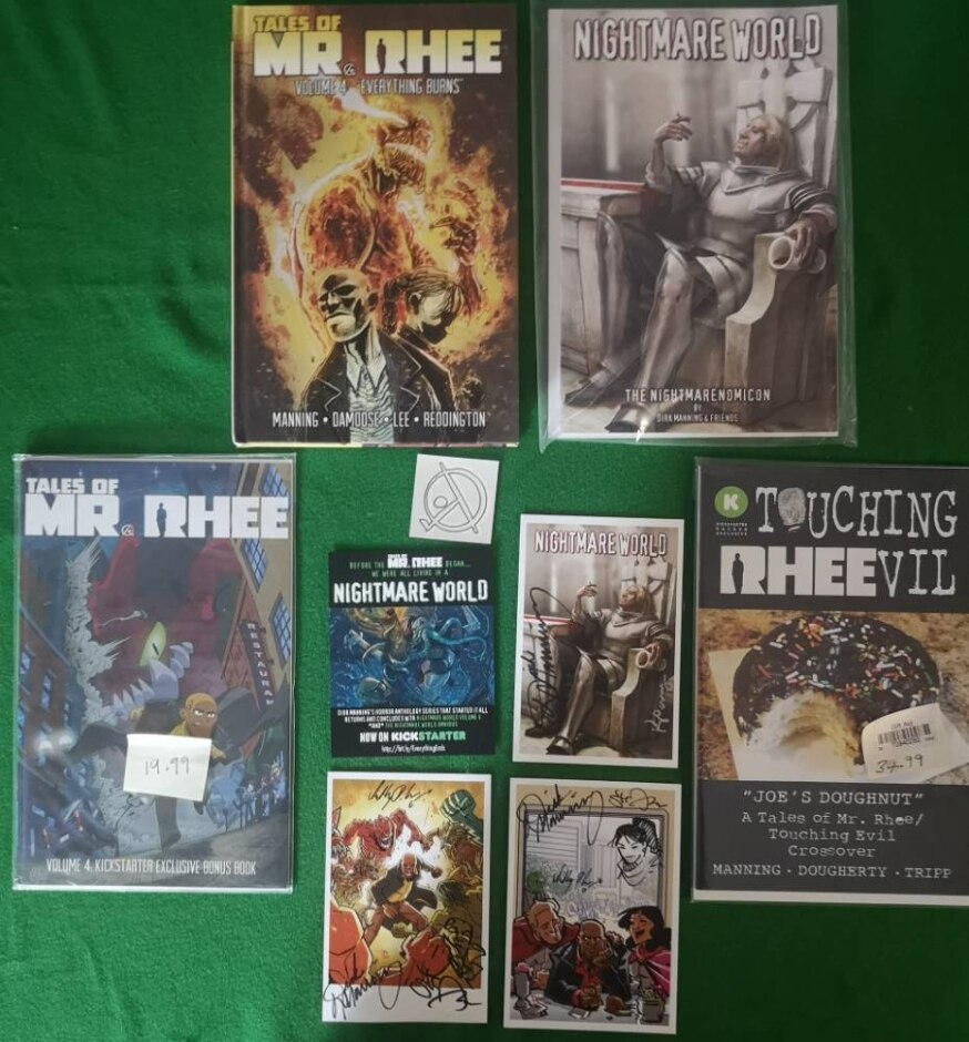 Kickstarter Collection Of Mr Rhee/nighmare World, All Mint Condition, 8 Pieces