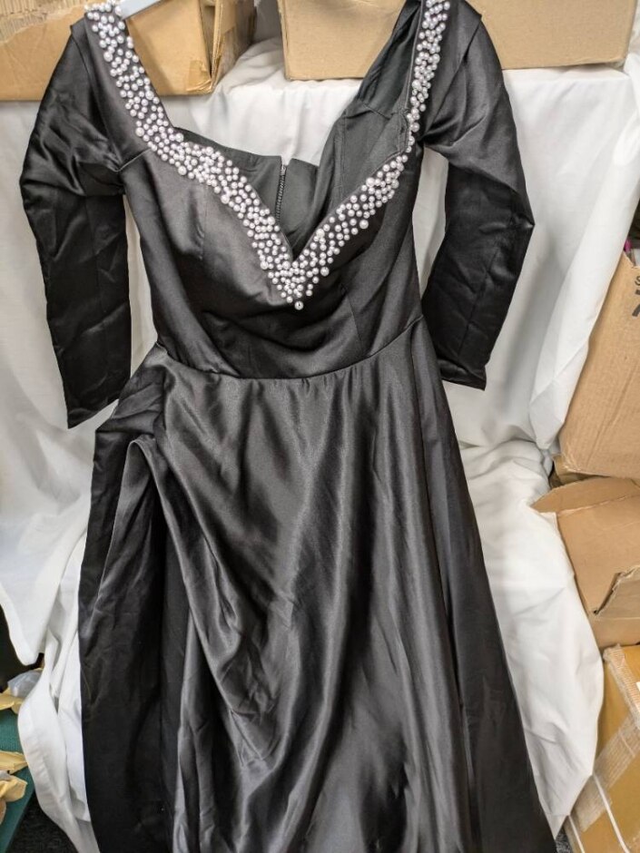 Unbranded Beaded Cocktail Dress Black Size: 10