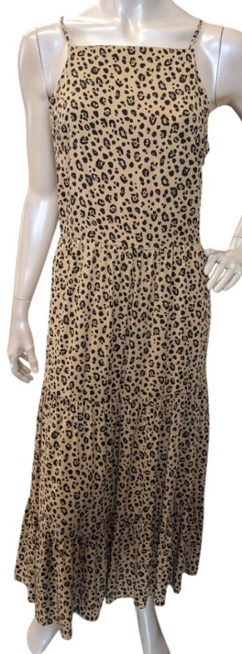 Warehouse Bnwt Tiered Midi Dress Animal Print Size: 12