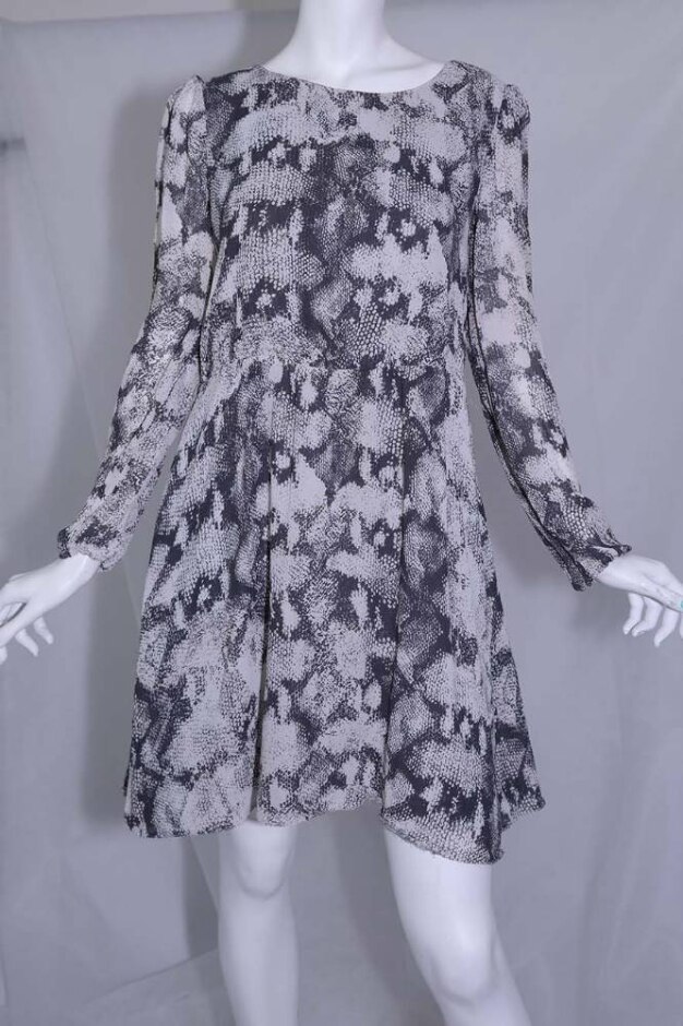Oasis Animal Print Dress Black / White Size: 8