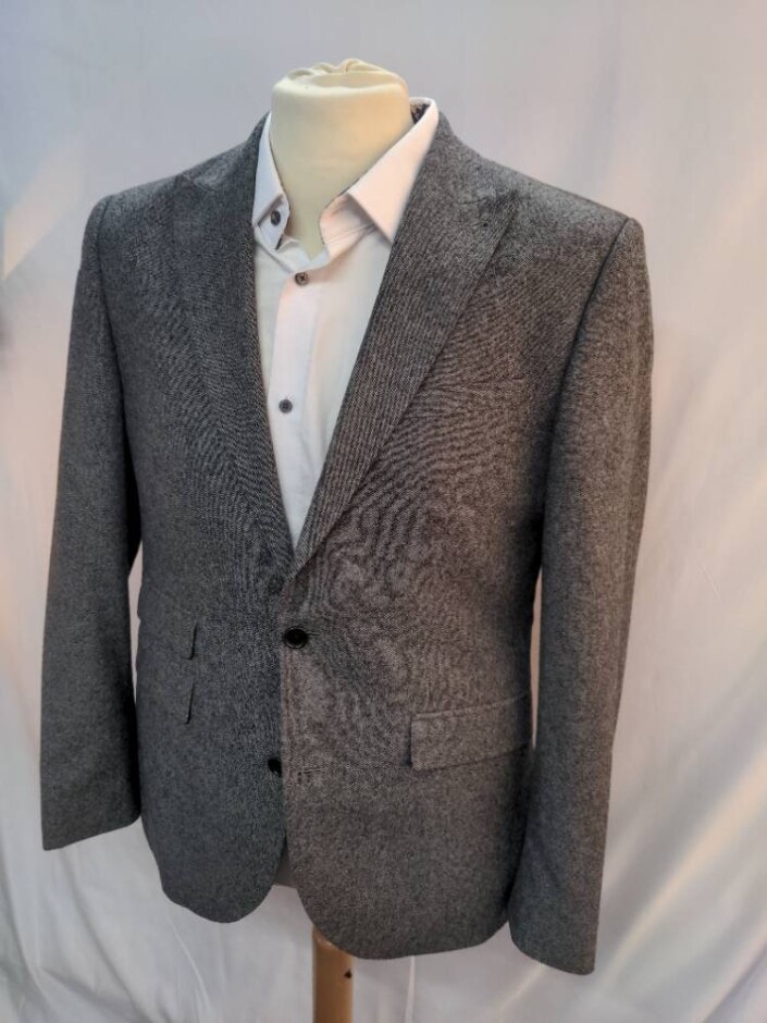 Next Wool Blend Jacket Grey Size: L