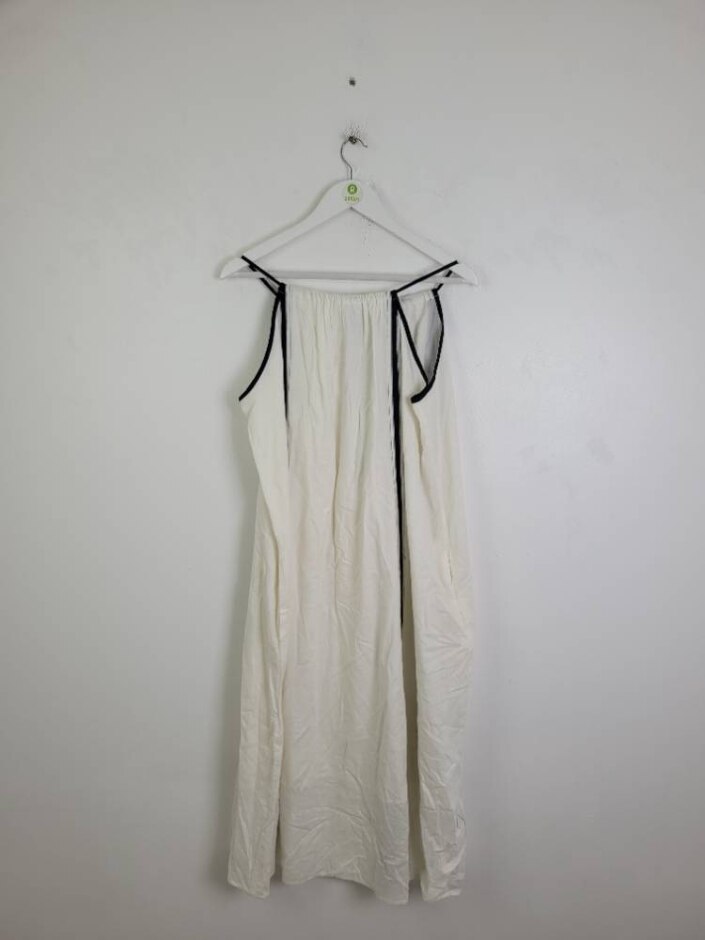 Per Una Sleeveless Dress Ecru Black Size: 14