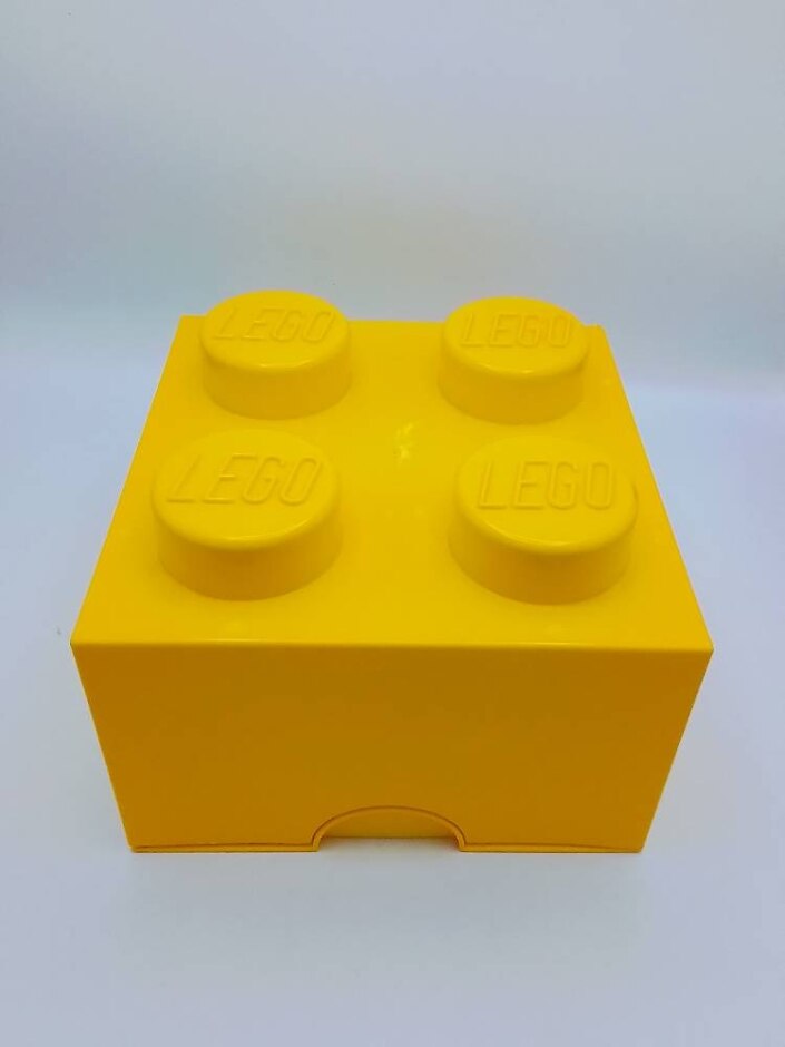 Lego Yellow Toy Trinket Storage Box