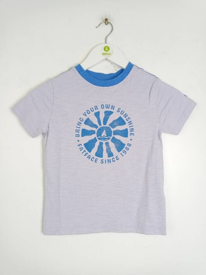Fatface Nwot Kids Sunshine Graphic Print T-shirt Lilac Size: 4 - 5 Years
