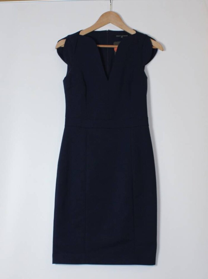French Connection Fully Lined Navy Blue Dress Navy Blue Size: 8