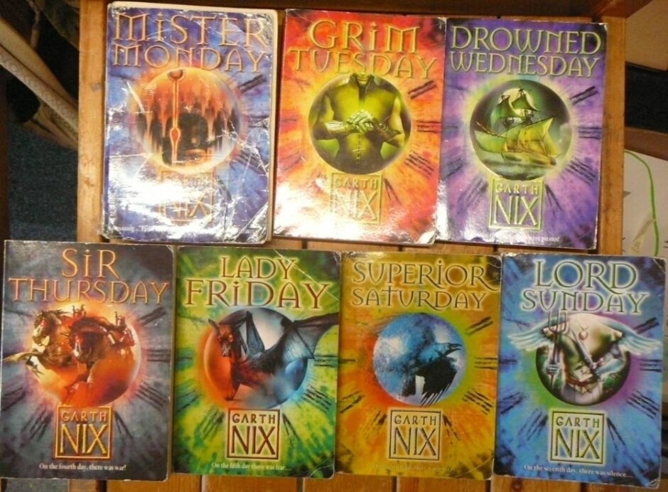 The Keys To The Kingdom, 7 Book Series :mister Monday , Grim Tuesday, Drowned Wednesday...