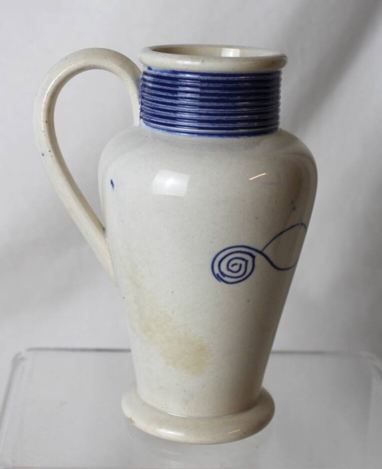 Antique Fulham Pottery-style Pearlware Condiment Pot Or Jar