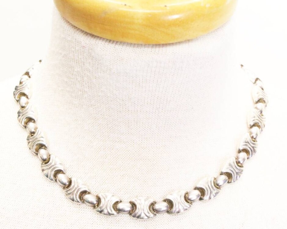 Designer Mexican 925 Silver (marked) Chain Necklace