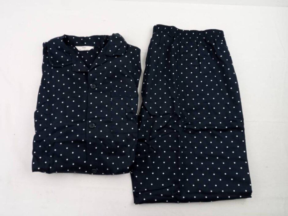 M&s Marks & Spencer 2pcs Polka Dot Pyjama Set Navy Size: Xxl
