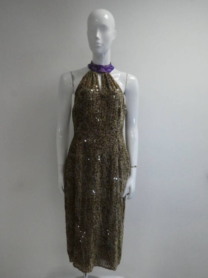 Karen Millen Sleeveless Dress Multi Coloured Size: 14