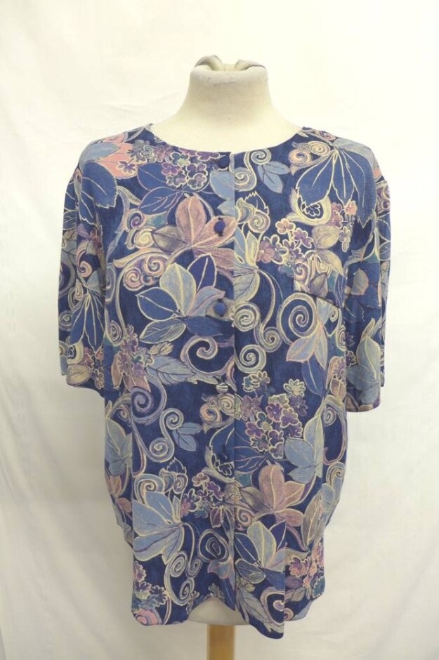 Dorothy Perkins Floral Vines Light Jacket Azure Blue Size: 16
