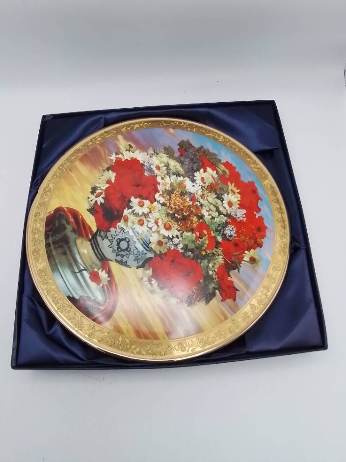 Bradford Exchange Limited Edition Plate No 00095 D Rbli Red Poppies