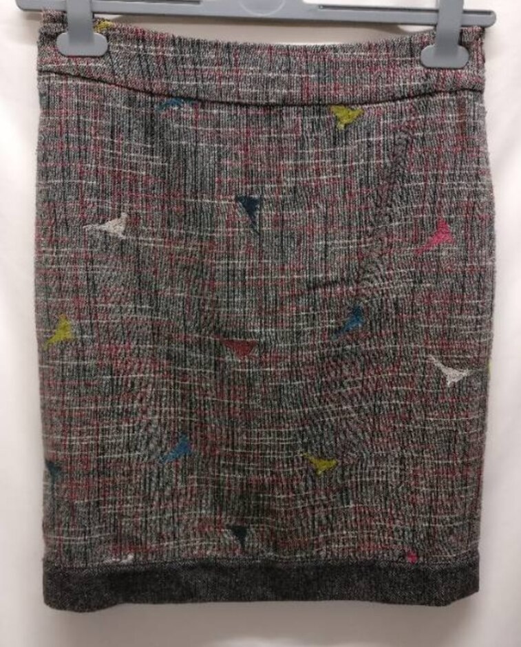 White Stuff Lined Wool Mix Pencil Skirt Grey/multi Size: 8