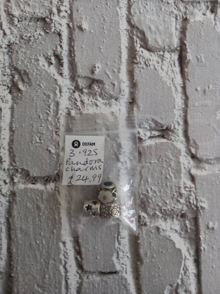 3 Pandora Silver Charms